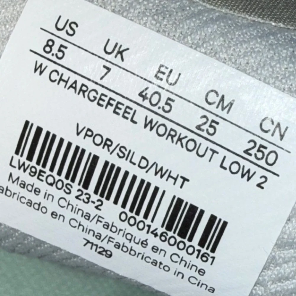 Lululemon Chargefeel Workout Low 2 Vapor Silver Drop White LW9EQ0S Womens 8.5
